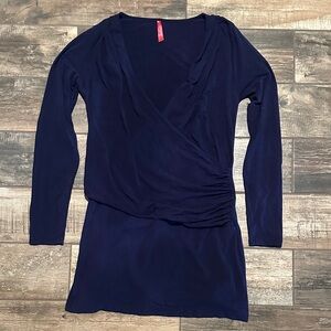 Ruby Ribbon Navy Blue Tunic Top